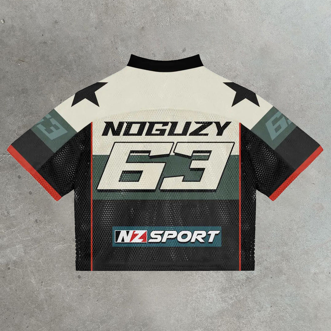 NO.63 Casual Street Retro Mesh Jersey