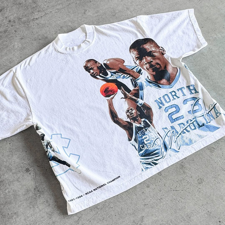 Basketball No.23 Print Short Sleeve T-Shirt