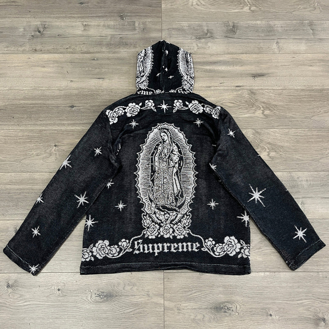 Virgin Mary Print Long Sleeve Hoodies