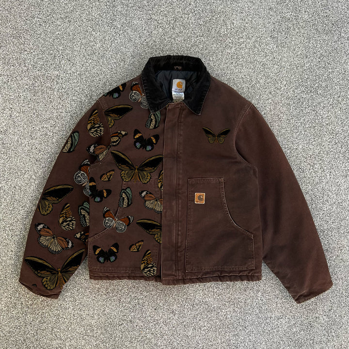 Butterfly lapel fleece jacket