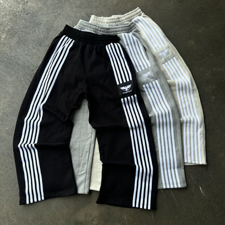 Casual street striped personality trousers