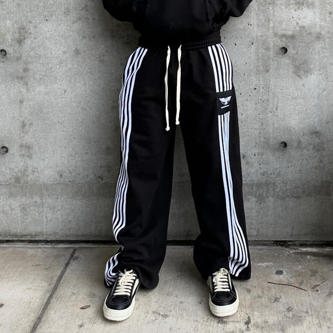 Casual street striped personality trousers