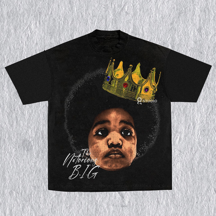 Hip-Hop King Casual Street Print T-shirt