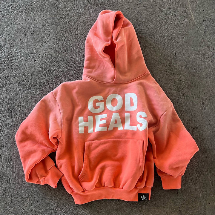 God Heals Print Long Sleeve Hoodies