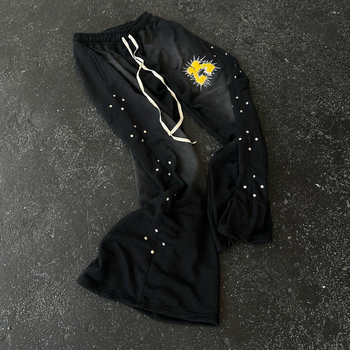 Starry sky casual street wide-leg trousers