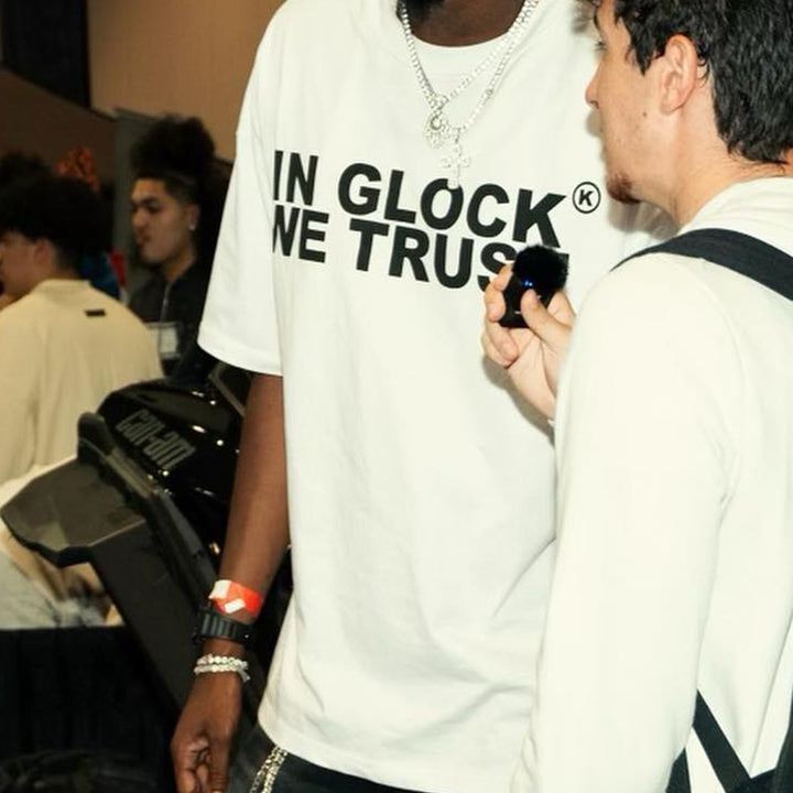 In Glock We Trust printed T-shirt