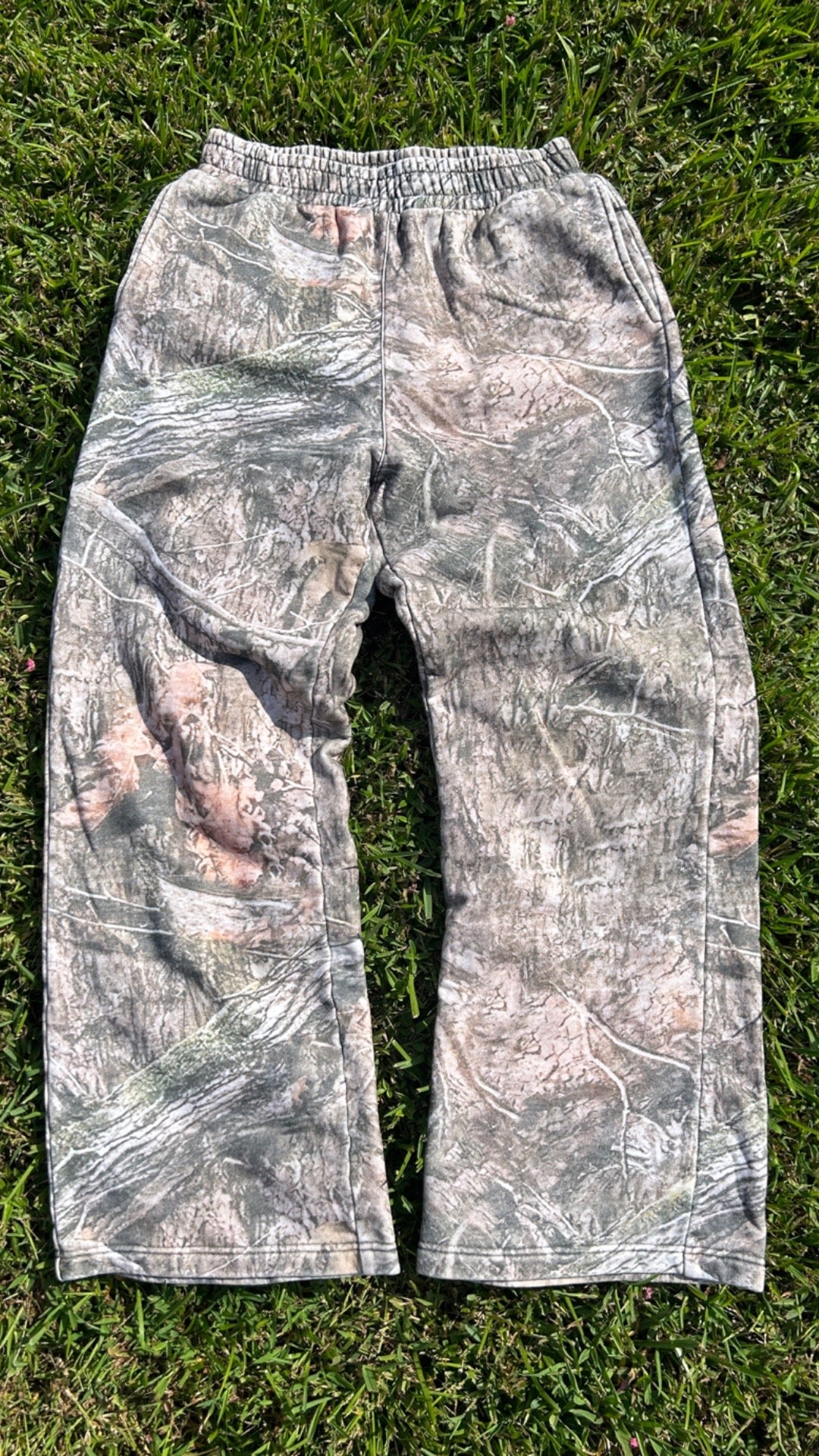 Retro tree camouflage casual sports trousers