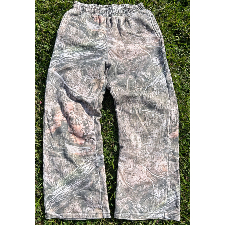 Retro tree camouflage casual sports trousers