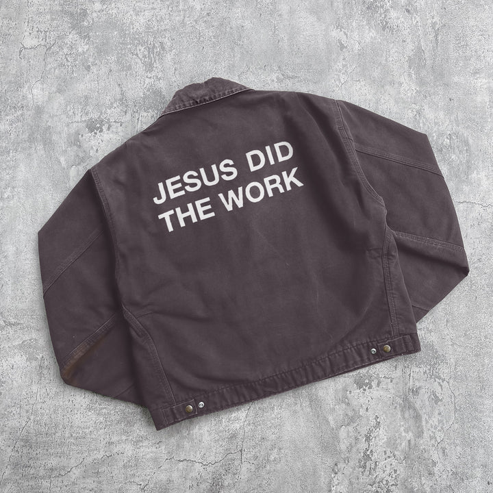 JESUS DID THE WORK lapel jacket