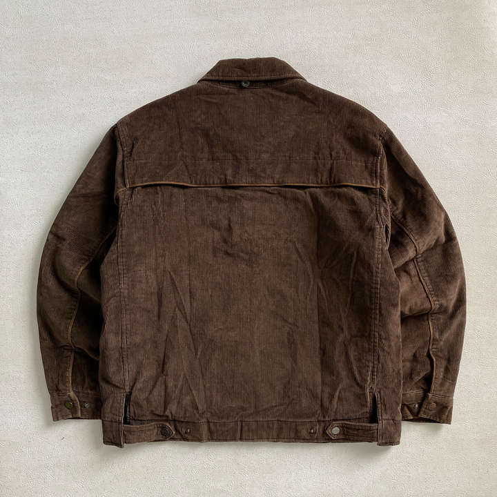 Solid Corduroy Zip-Up Jacket