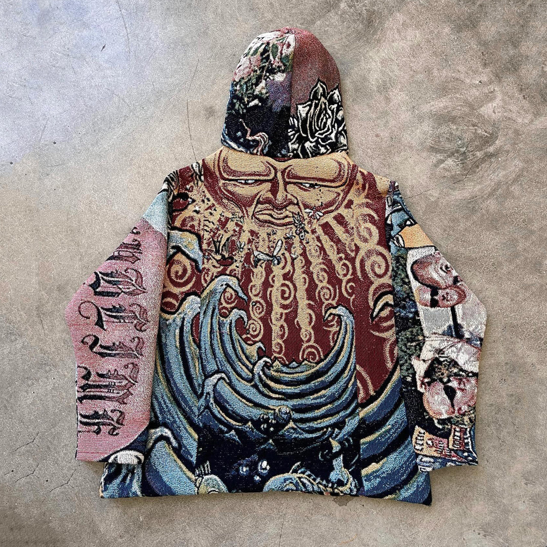 Casual Street Style Rap Tapestry Hoodie