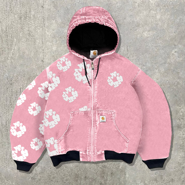 Retro casual fleece jacket