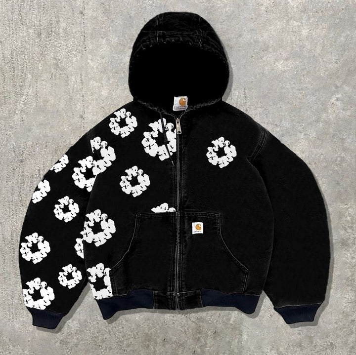 Retro casual fleece jacket