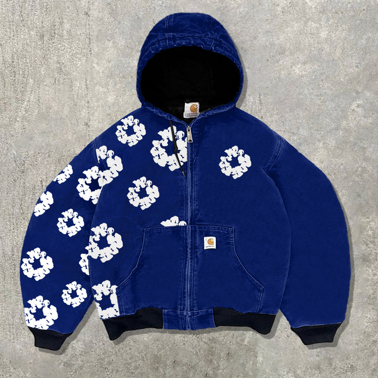 Retro casual fleece jacket