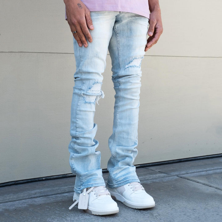 Micro-flared casual street denim