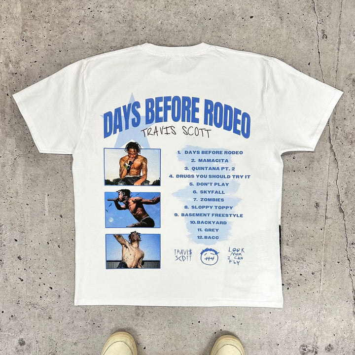 Days Before Rodeo Character Print Short Sleeve T-Shirt