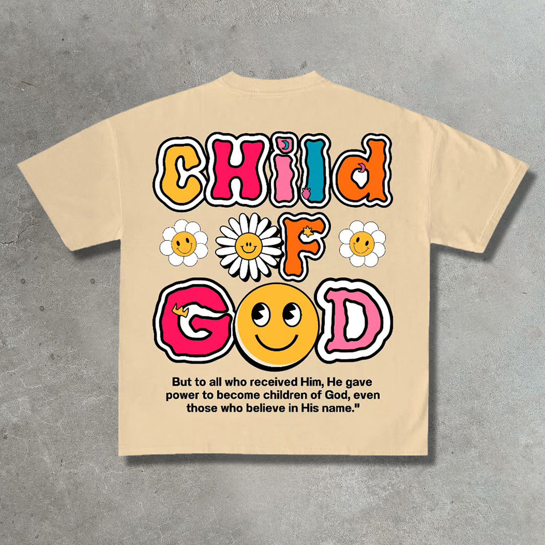 Child of God Casual Street Print T-Shirt