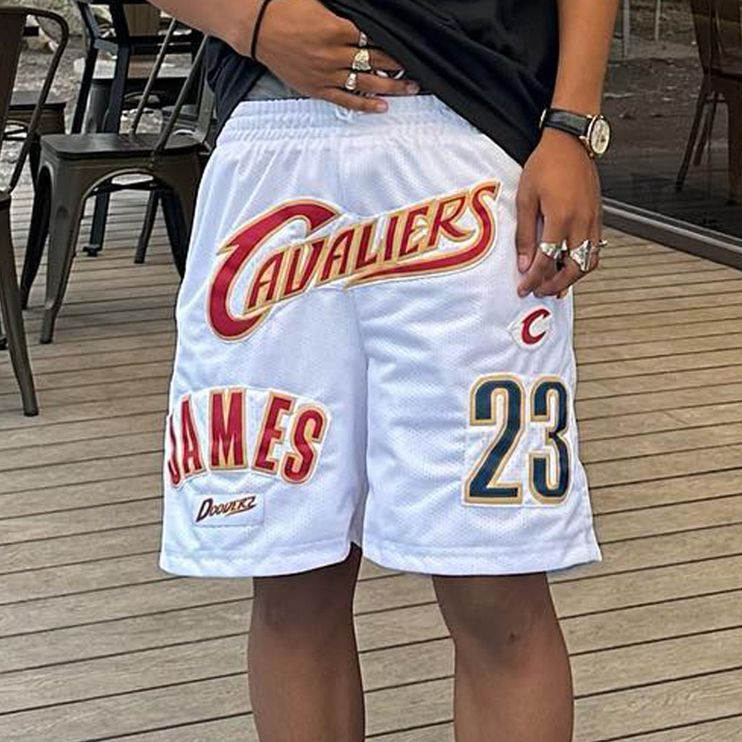 Cleveland Casual Street Patchwork Mesh Shorts