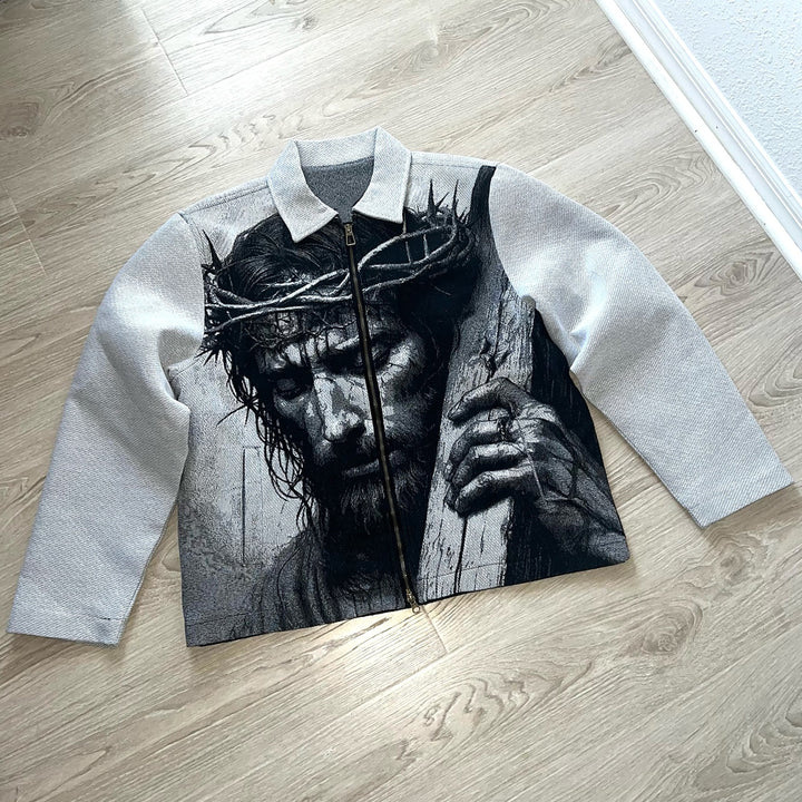 Saints Cross Redemption Zip Tapestry Jacket