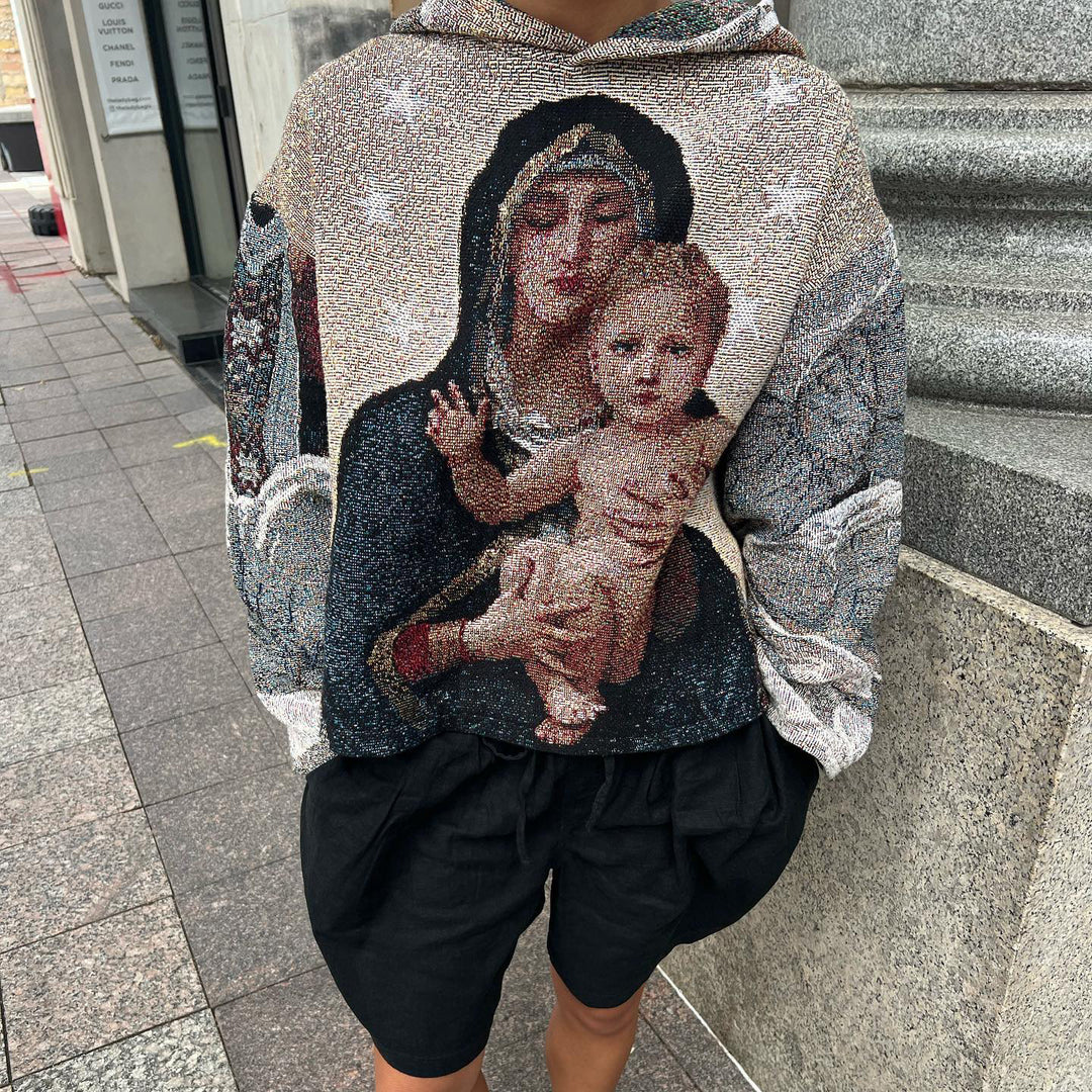 Nativity Casual Street Blanket Printed Hoodie