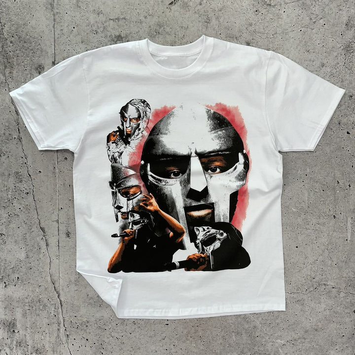 Mask Character Print Short Sleeve T-Shirt