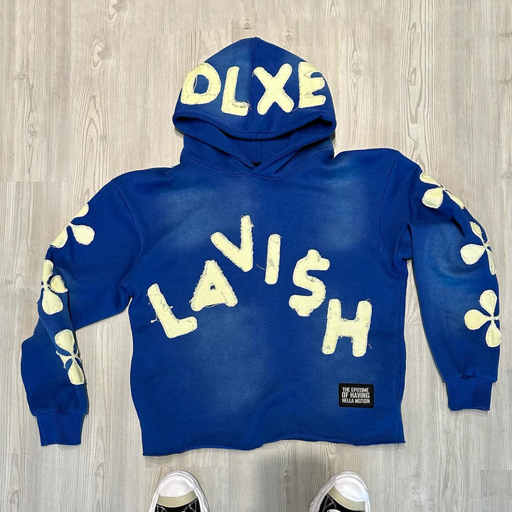 Lavish print casual retro streetwear hoodie