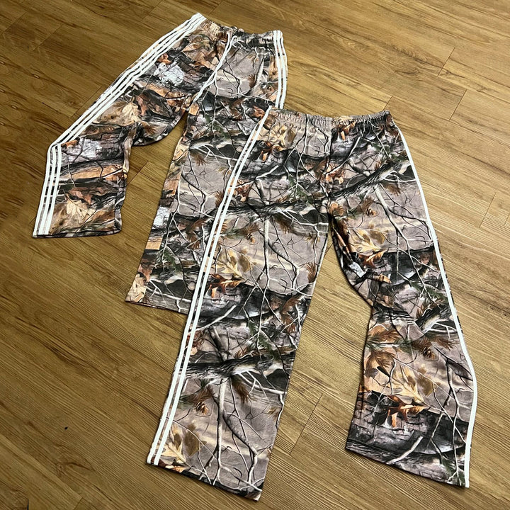 Camouflage striped casual streetwear trousers