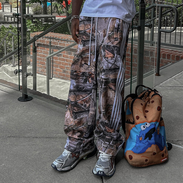 Camouflage striped casual streetwear trousers