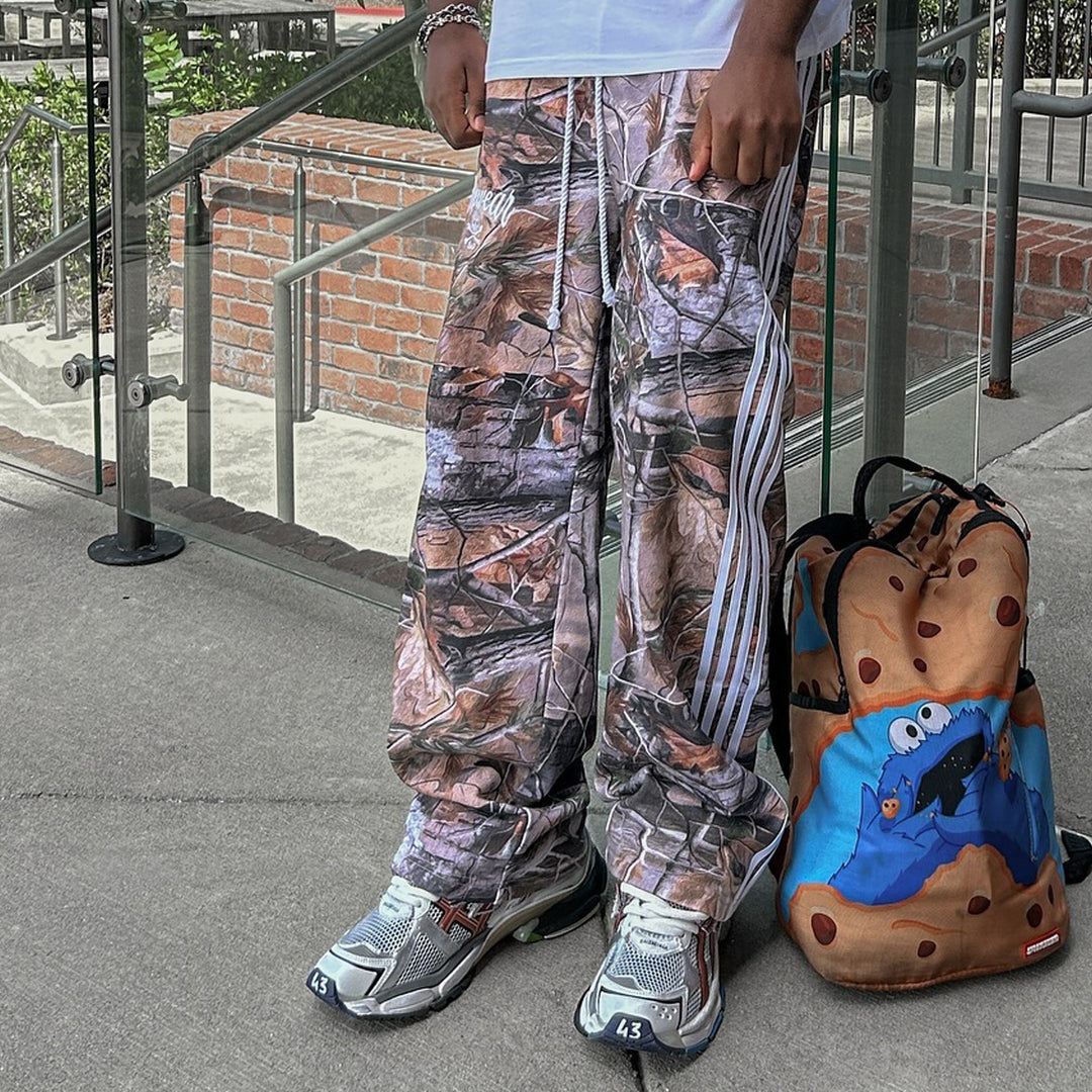 Camouflage striped casual streetwear trousers