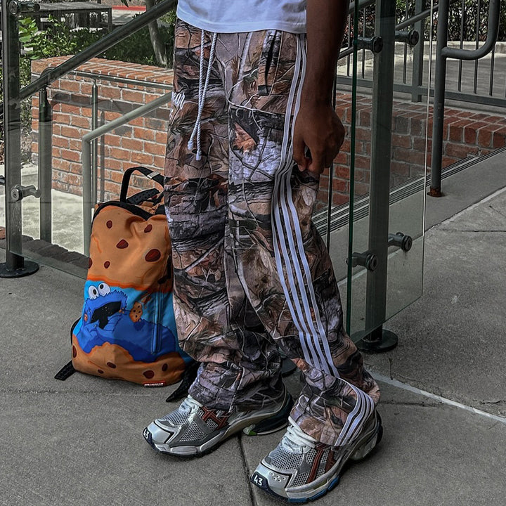 Camouflage striped casual streetwear trousers