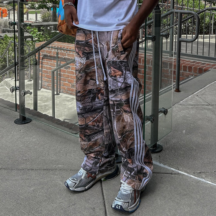 Camouflage striped casual streetwear trousers