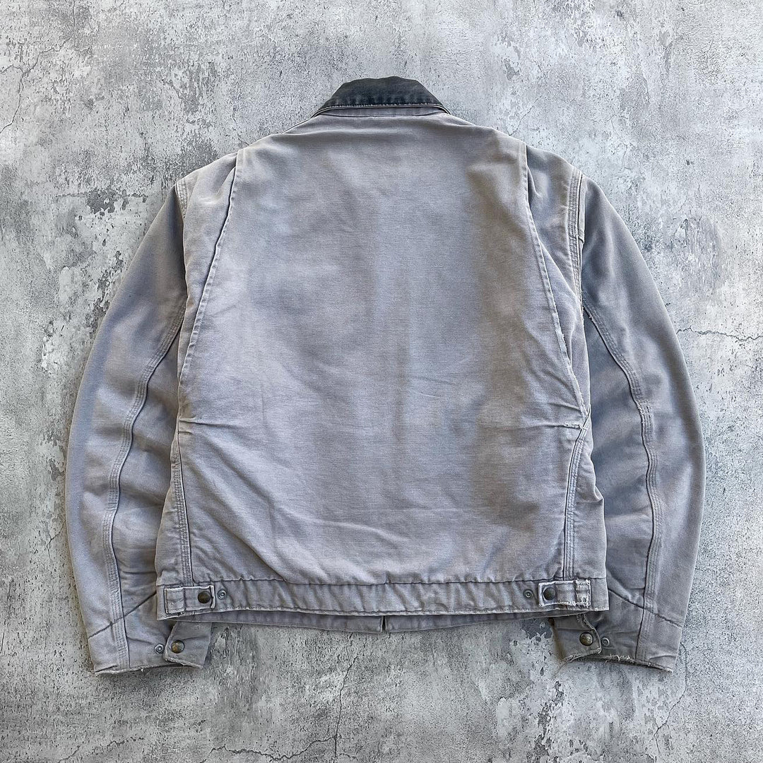 Vintage distressed fleece lapel jacket