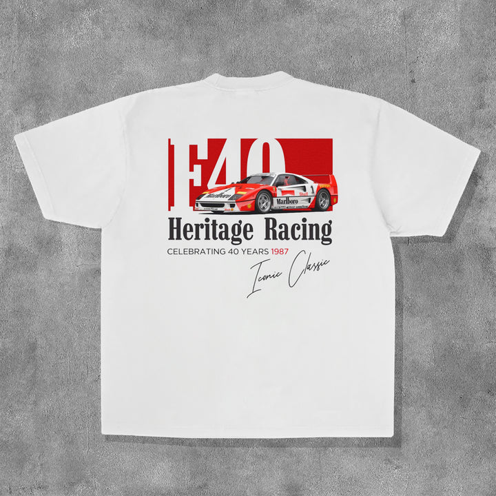 F40 Racing Print Short Sleeve T-Shirt