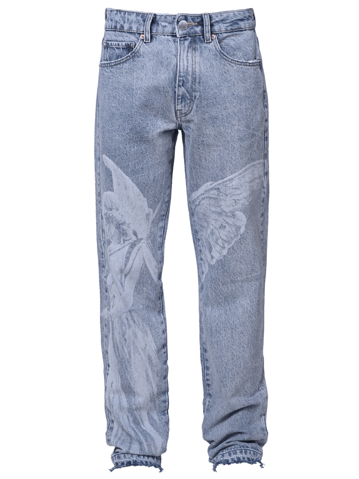 Fashionable casual angel pattern loose trousers