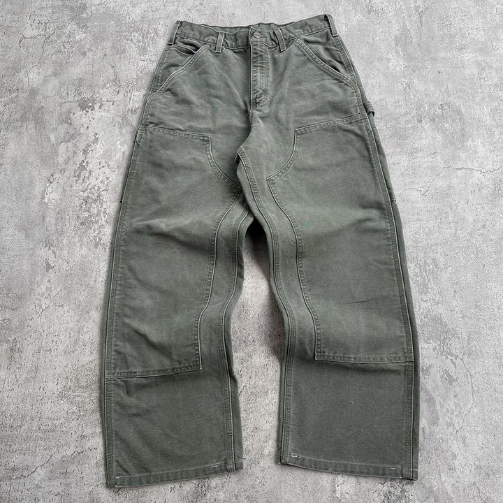 Fashion Solid Multi-Pocket Cargo Pants