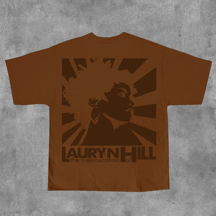 Personalized Lauryn Hill Print Short Sleeve T-Shirt