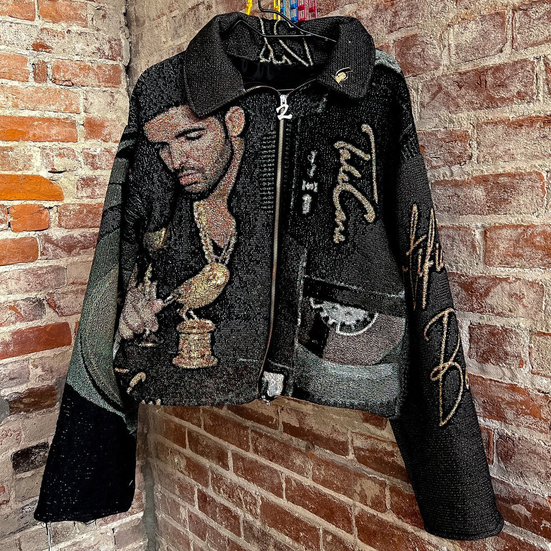 Hip Hop Rap Tapestry Zip-Up Jacket