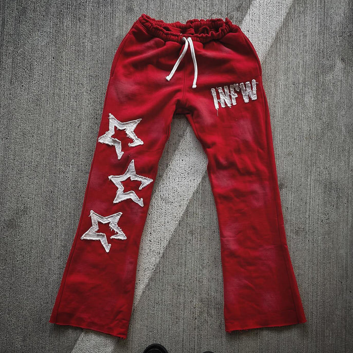 Applique Embroidery Casual Street Pants