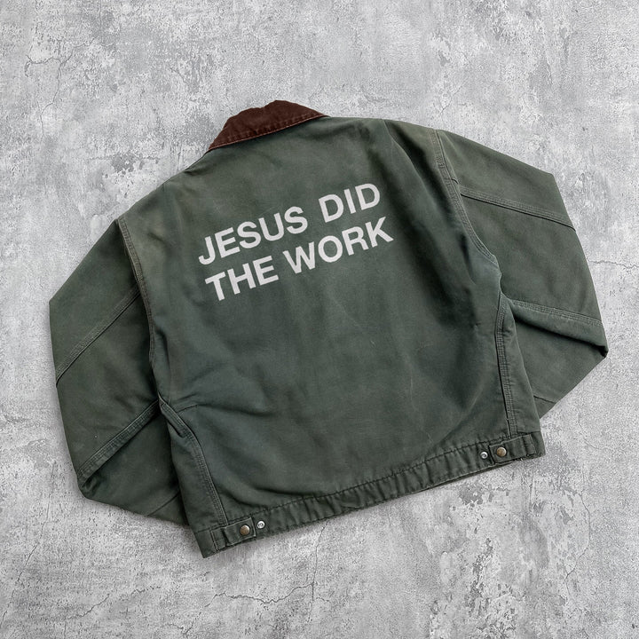 JESUS DID THE WORK lapel jacket