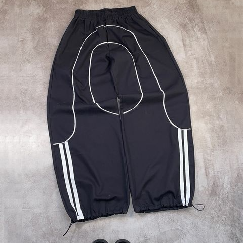 Fashionable casual contrast color ankle sports pants