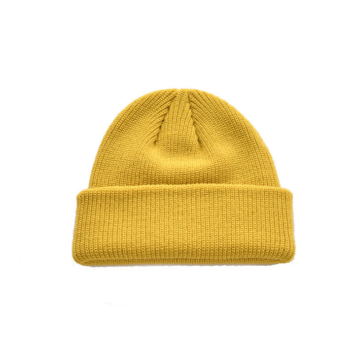 Men's Korean style autumn and winter short knitted hat Baotou cross-border wool hat women's warm landlord melon-shaped hat