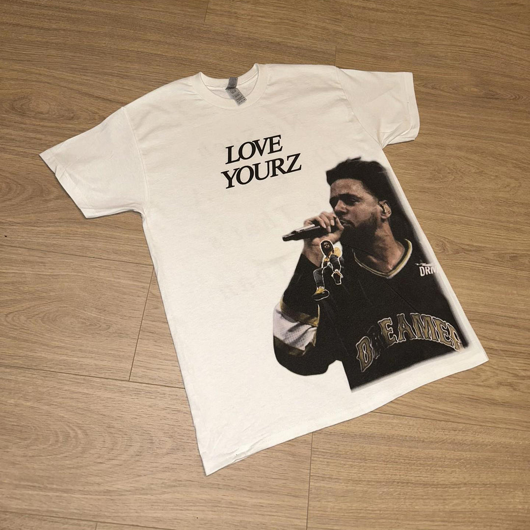 j-cole printed crew neck T-shirt