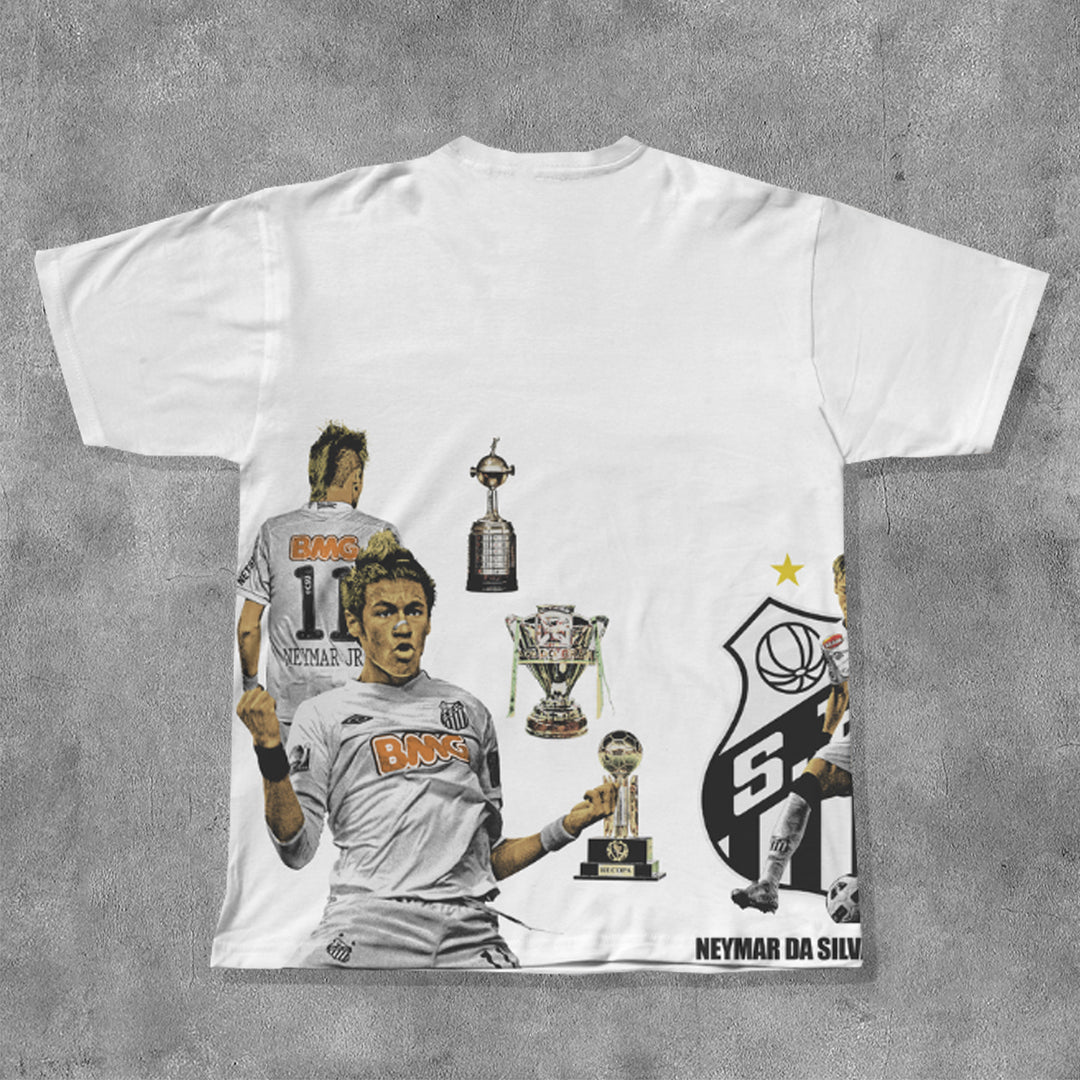 Fashion Footballers Print Short Sleeve T-Shirt