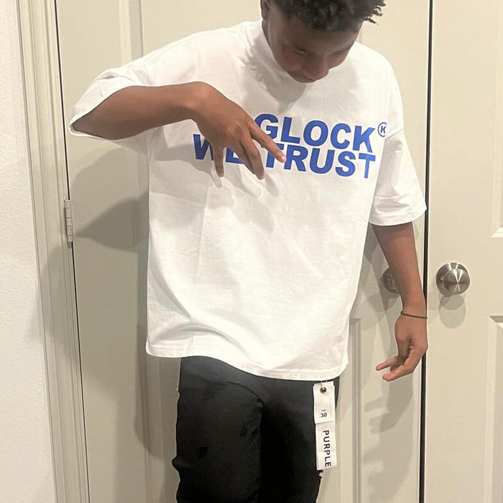 In Glock We Trust printed T-shirt