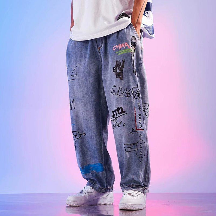 Hip hop wide leg jeans