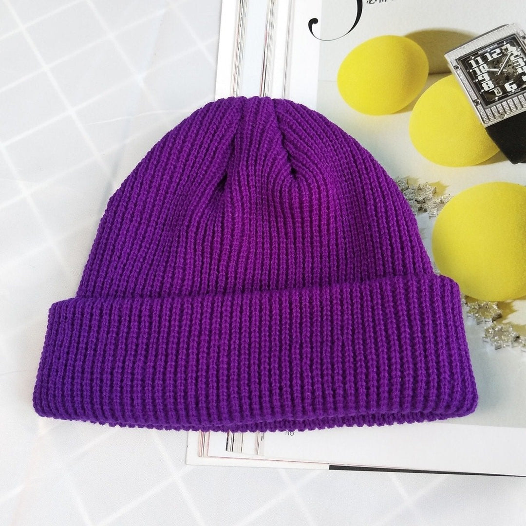 Men's Korean style autumn and winter short knitted hat Baotou cross-border wool hat women's warm landlord melon-shaped hat