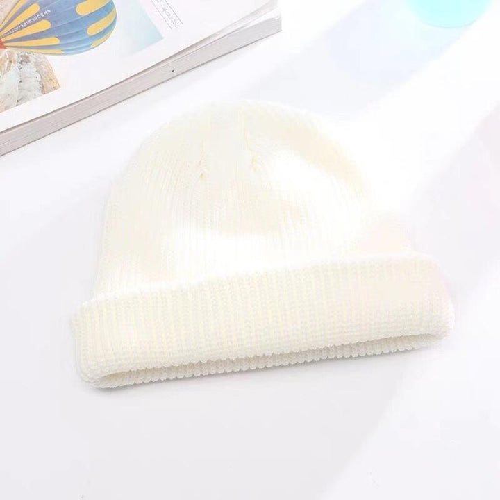 Men's Korean style autumn and winter short knitted hat Baotou cross-border wool hat women's warm landlord melon-shaped hat