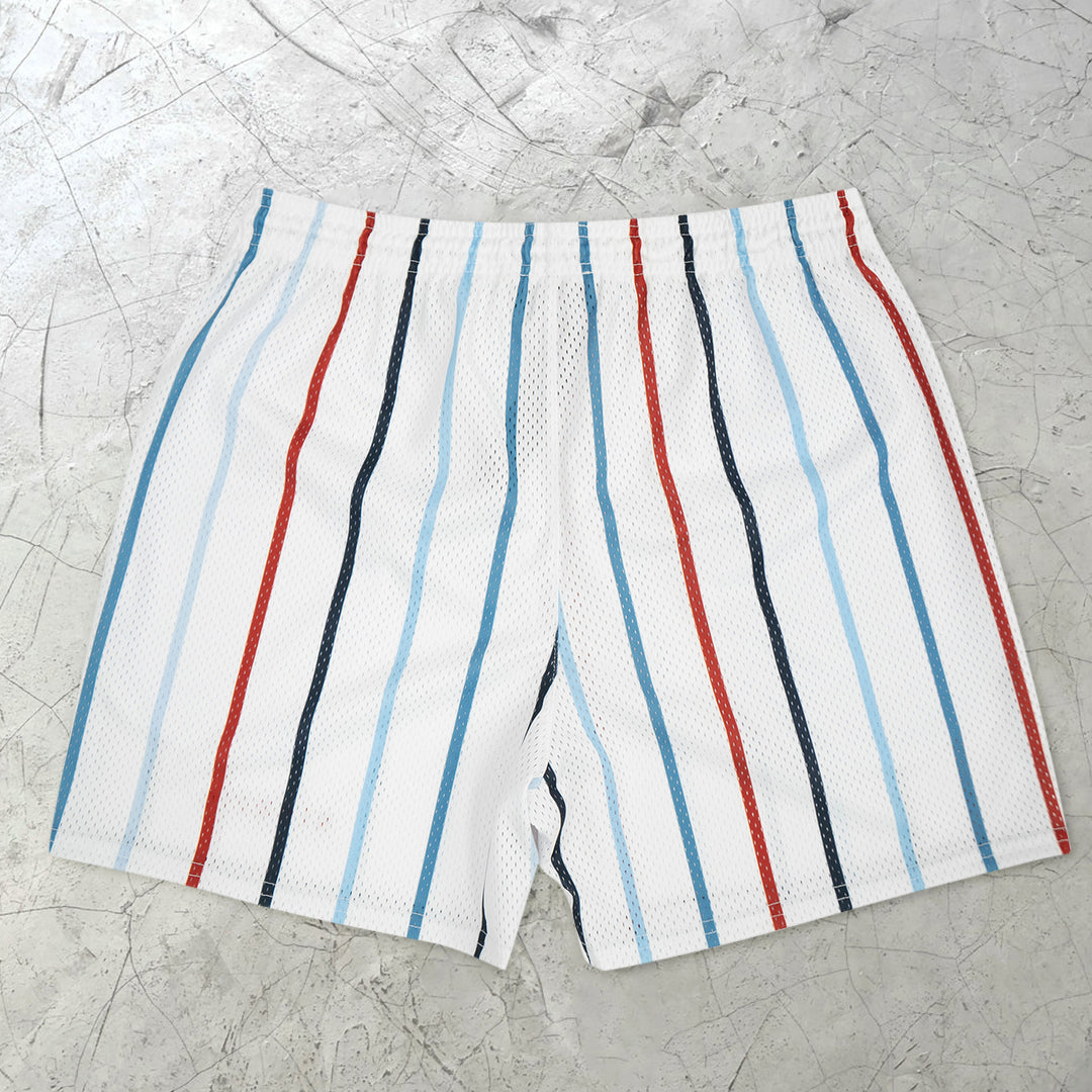 Retro Fashion Striped Scream Shorts