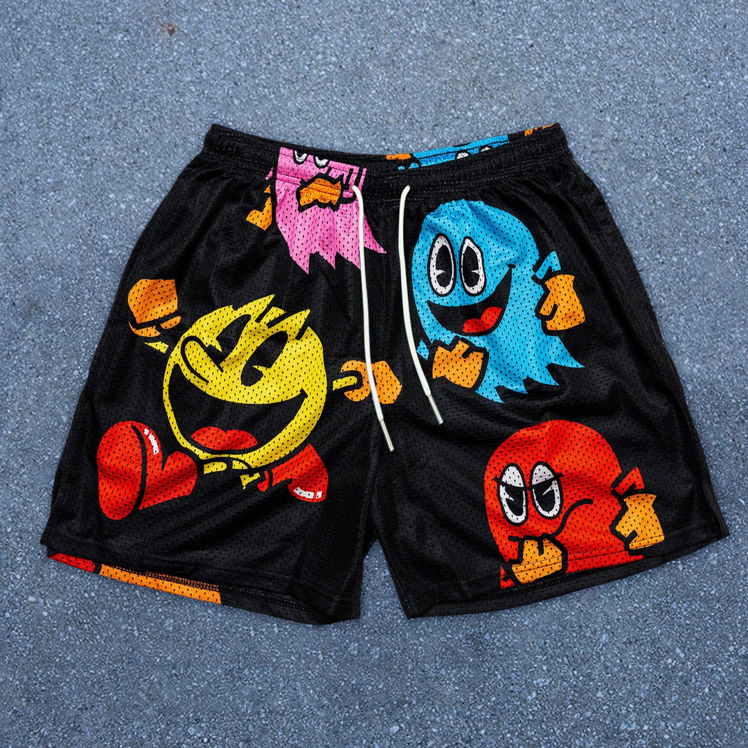 Cartoon personality trend casual retro fashion shorts